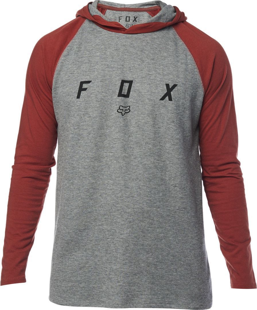 FOX Tranzcribe LS Knit Shirt, grijs-rood, afmeting S