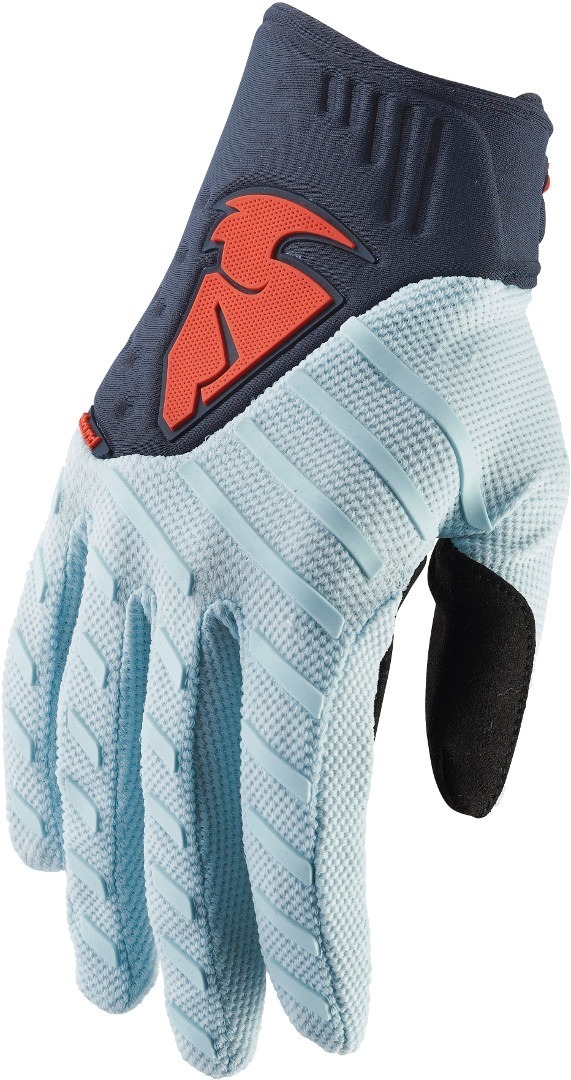 Thor Rebound S9 Motorcross handschoenen, turquoise-blauw-oranje, afmeting S