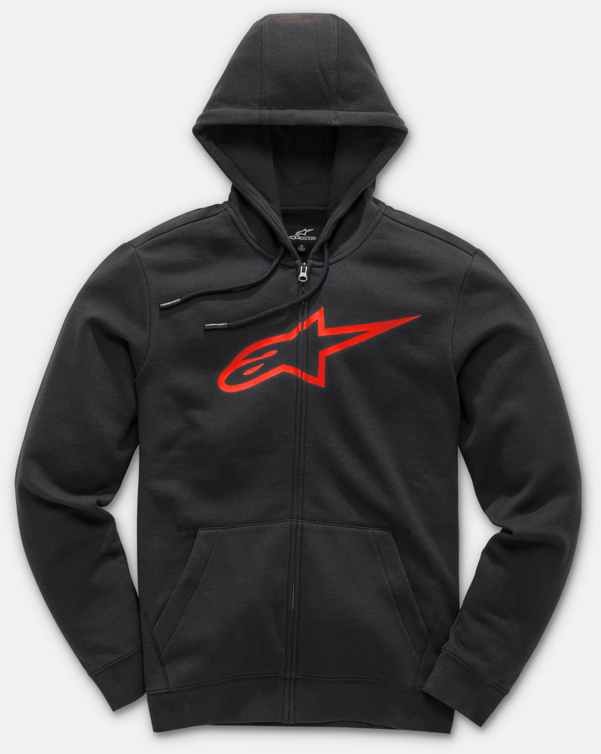 Alpinestars Ageless II Hoodie, zwart-rood, afmeting 2XL