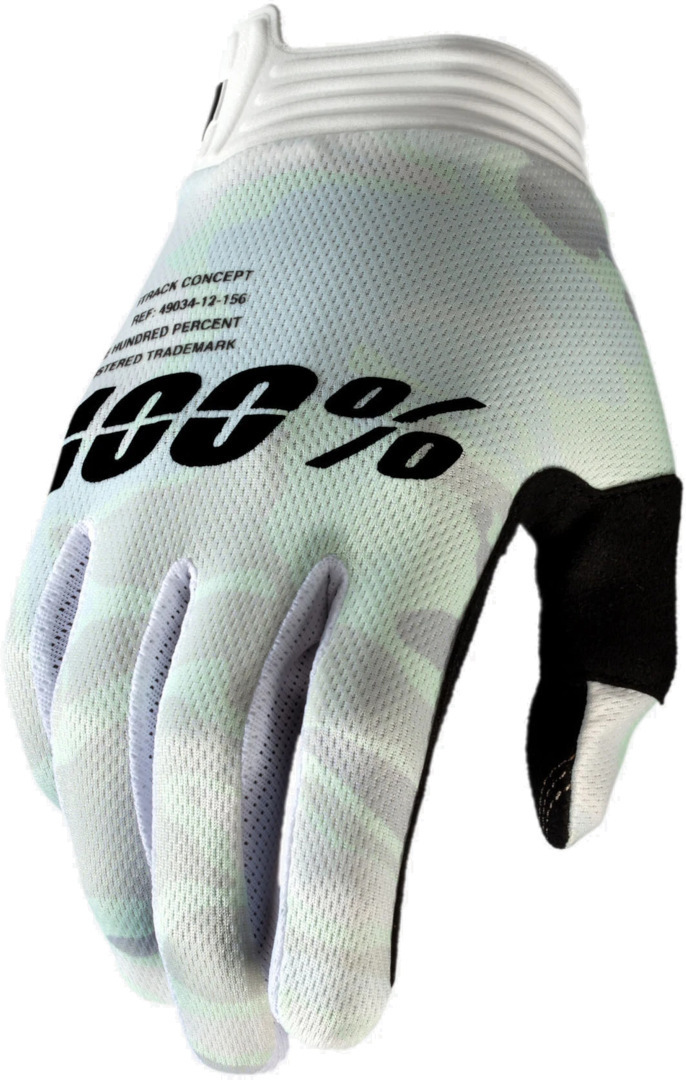100% Itrack Motocross handsker, hvid-grøn, størrelse XL