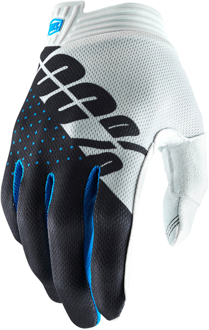 100% Itrack Motocross Gloves, white-blue, Size S, white-blue, Size S