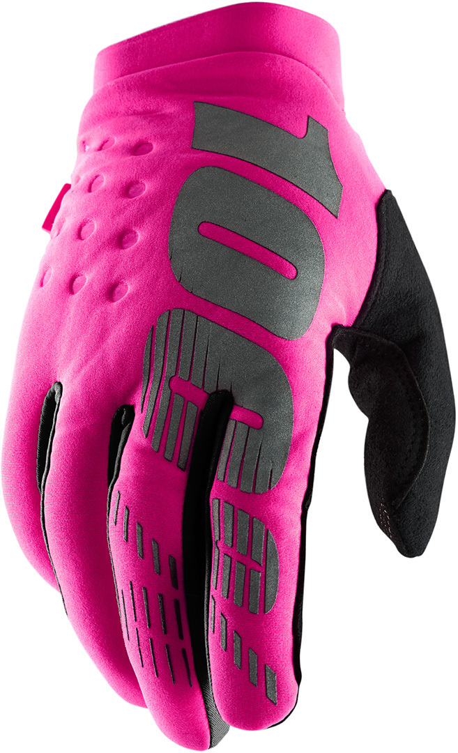 100% Brisker Ladies Gloves, black-pink, Size L for Women, black-pink, Size L for Women