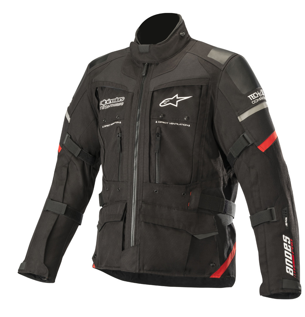 Alpinestars Andes Pro Drystar Tech-Air Motorcycle Textile Jacket, black-red, Size 4XL, 4XL Black Red unisex