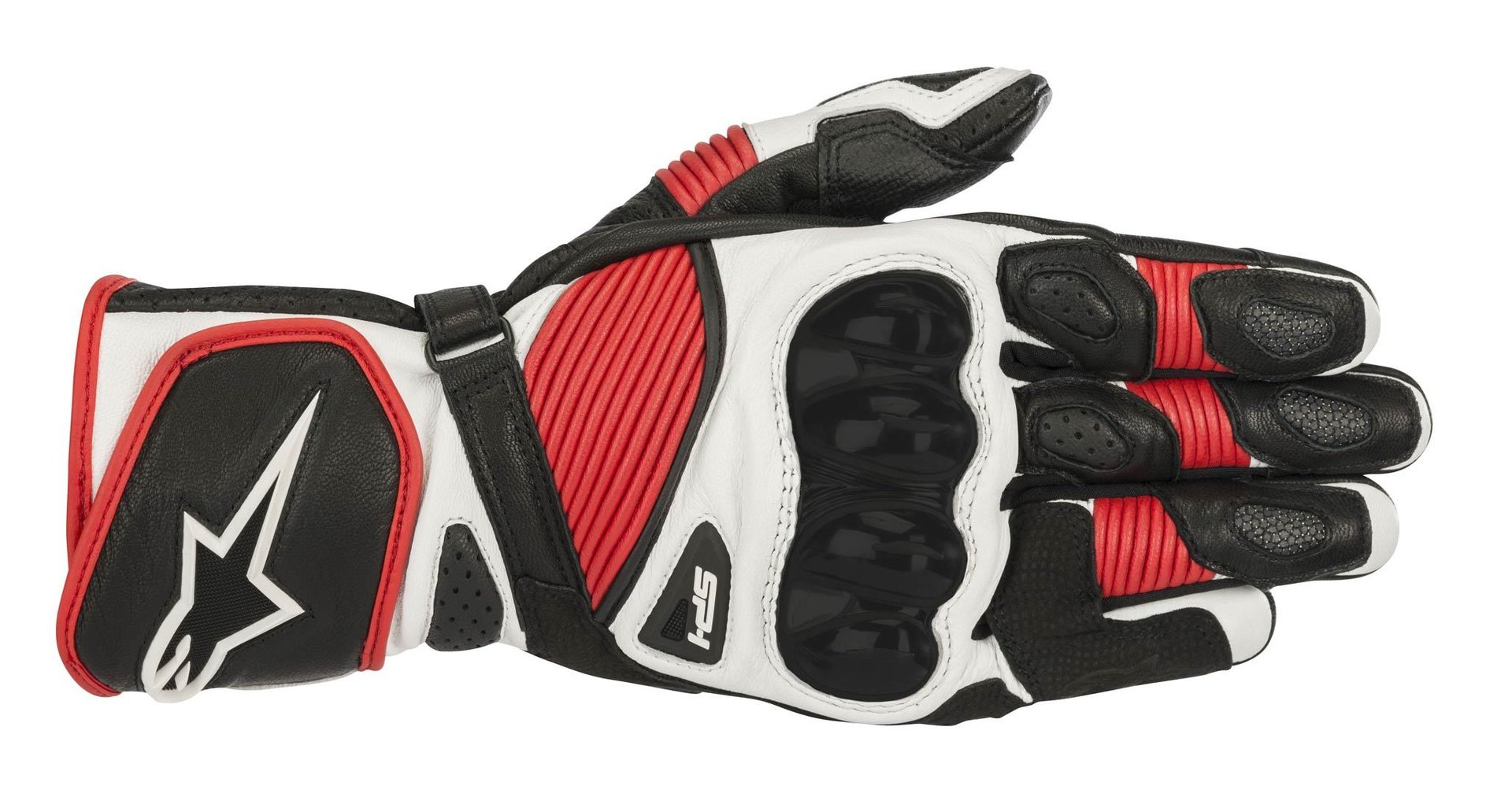 Alpinestars SP-1 v2 Motorcykel läderhandskar, svart-vit-röd, storlek 3XL
