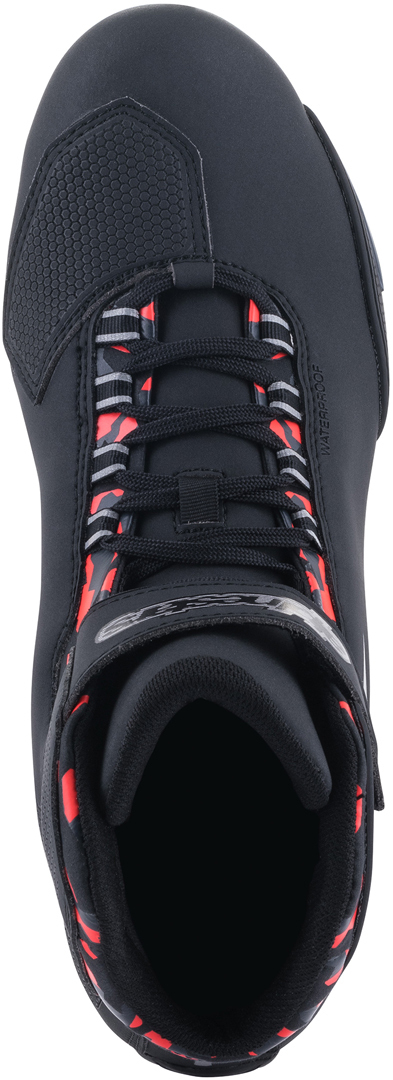 Side view of Alpinestars Sektor waterproof Motorcycle Shoes, black-grey-red, Size 40 41 for Men