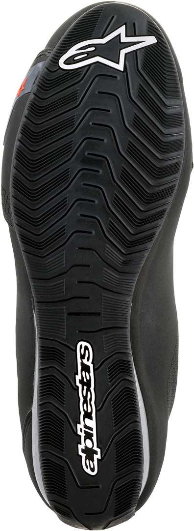 Side view of Alpinestars Sektor waterproof Motorcycle Shoes, black-grey-red, Size 40 41 for Men