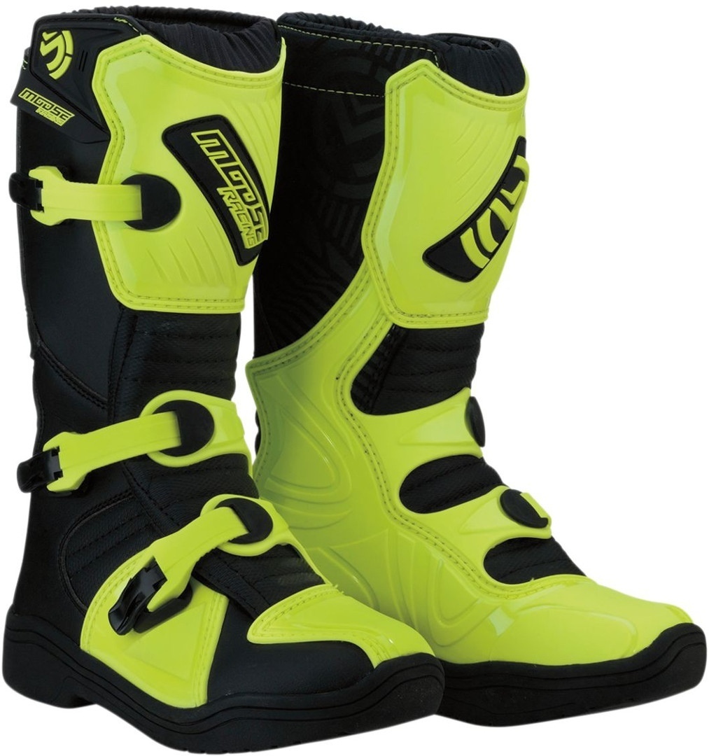 Moose Racing M1-3 Youth Motocross Boots, yellow, Size 33, yellow, Size 33