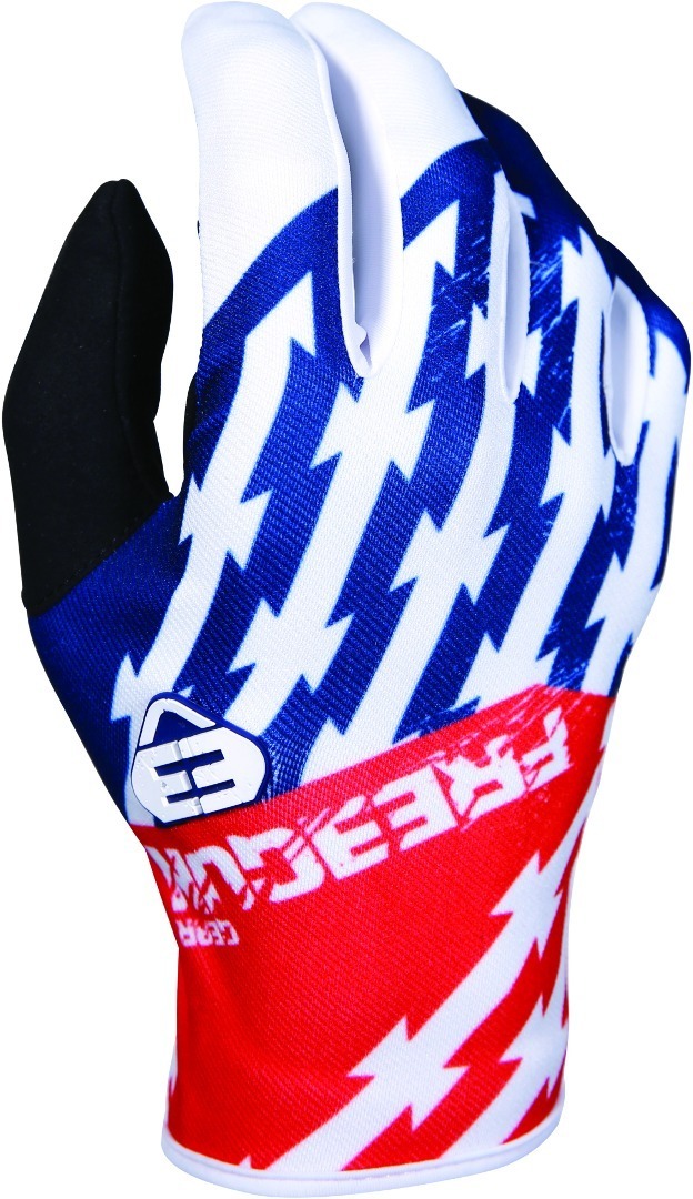 Freegun Devo Outlaw Kids Motocross Gloves, black-white-red, Size XL, black-white-red, Size XL