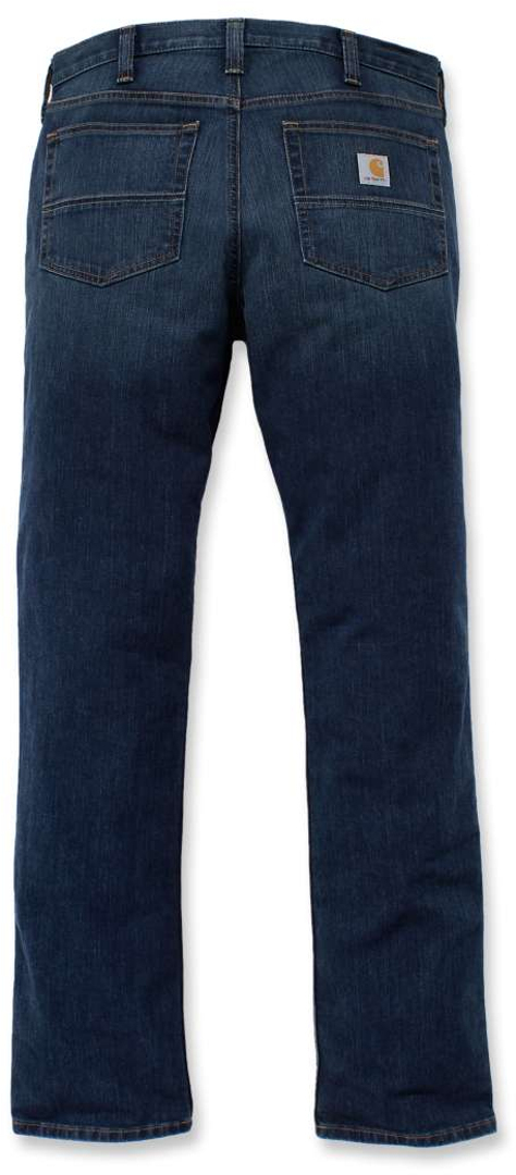 Side view of Carhartt Rugged Flex Tapered Jeans, blue, Size 34 for Men