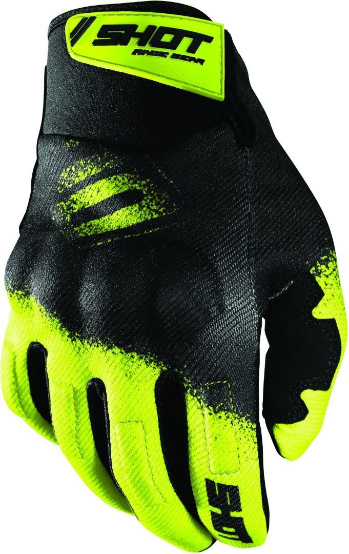 Shot Drift Smoke Motocross Gloves, black-yellow, Size 3XL, black-yellow, Size 3XL