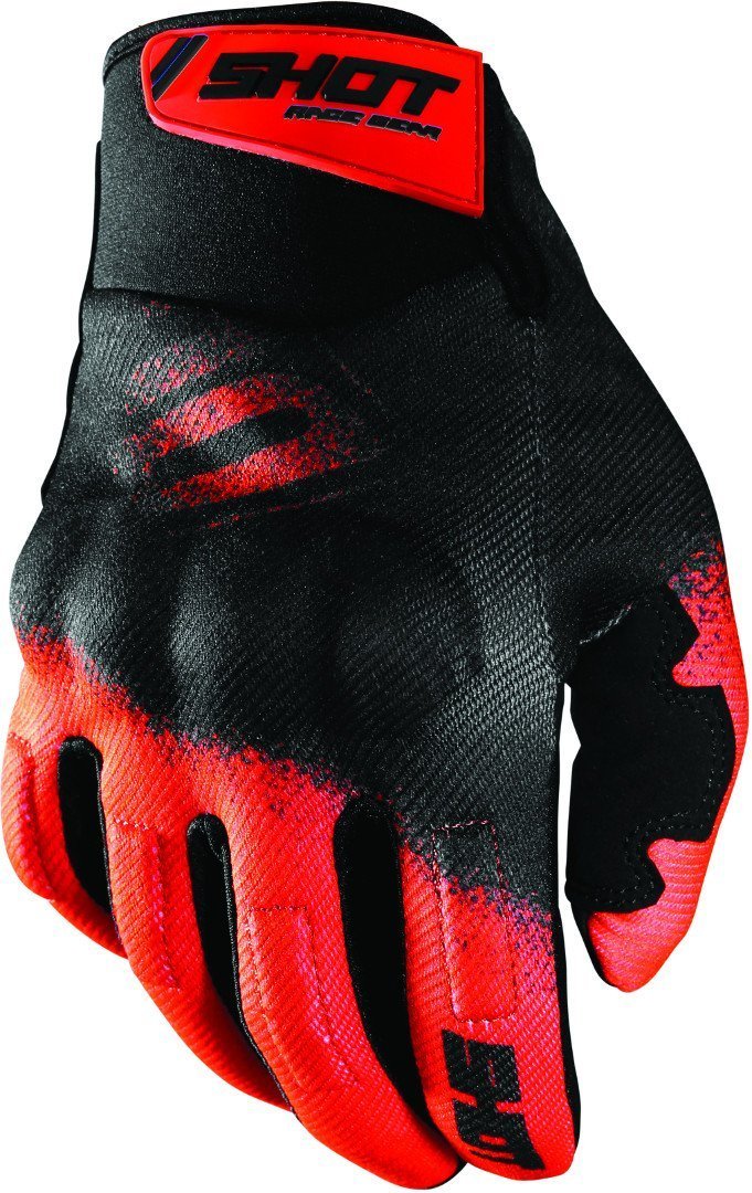 Shot Drift Smoke Motocross Gloves, black-orange, Size M L, black-orange, Size M L