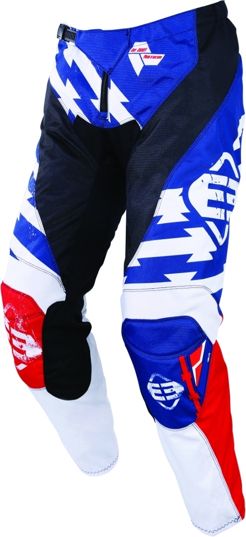 Freegun Devo Outlaw Kids Motocross Pants, white-red-blue, Size S, white-red-blue, Size S
