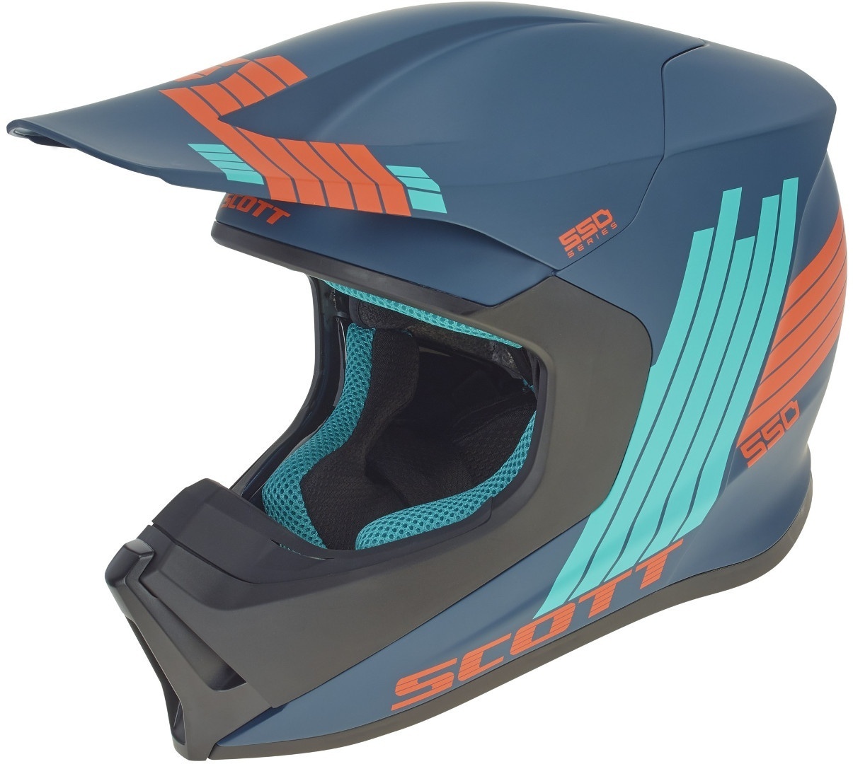 Scott 550 Stripes ECE Motocross Helmet, blue, Size XS, blue, Size XS