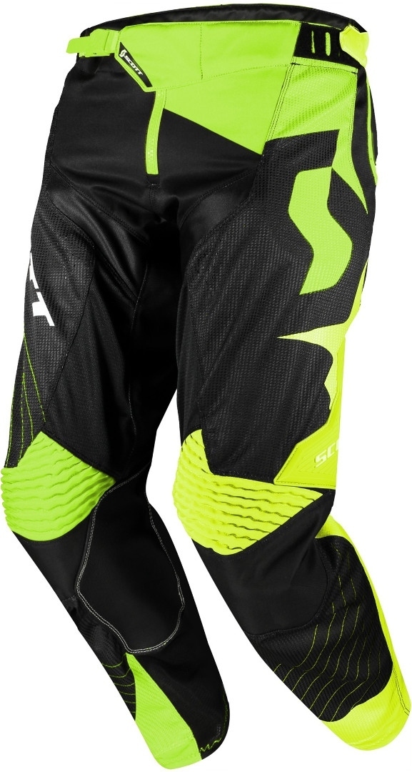 Scott 450 Angled Light Motocross Pants, black-green, Size 28, black-green, Size 28