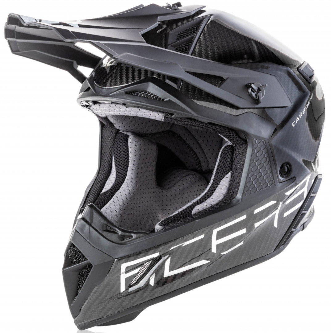 Acerbis Steel Carbon Motocross Helmet, black-silver, Size S, black-silver, Size S