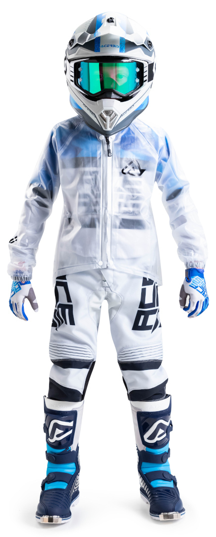 Acerbis Transparent 3.0 Kinder Regenjacke, weiss, Größe L XL