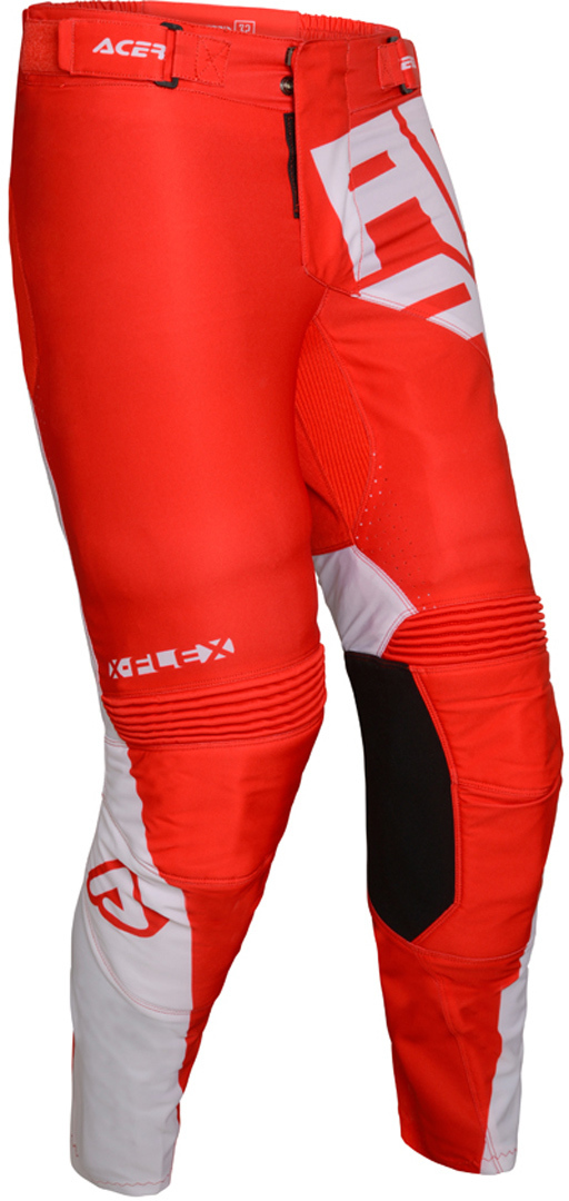 Acerbis X-Flex Vega Motocross Pants, white-red, Size 36, white-red, Size 36