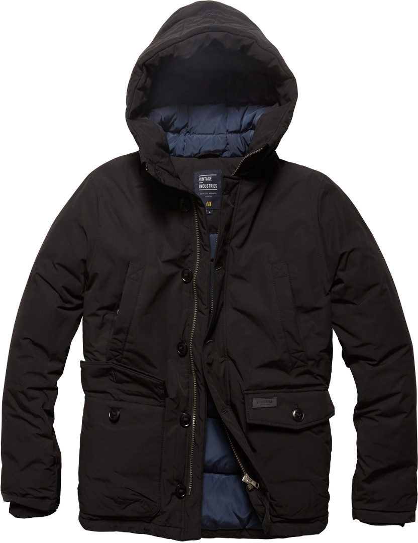 Vintage Industries Hawker Parka, black, Size S, black, Size S