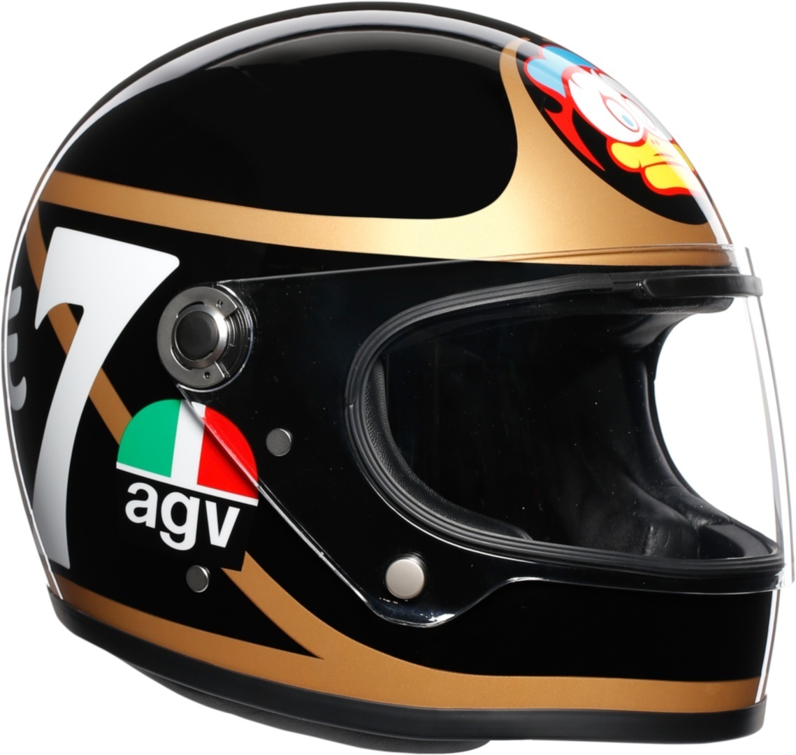 Image of AGV Legends X3000 Barry Sheene Casco, nero-bianco-oro, dimensione M L