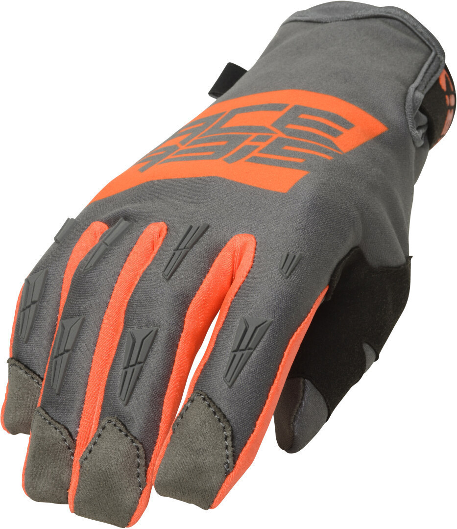 Acerbis WP Homologated Motocross Gloves, grey-orange, Size S, grey-orange, Size S