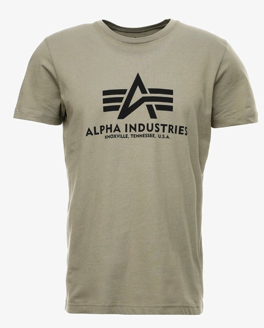 Alpha Industries Basic T-Shirt, grön, storlek XS