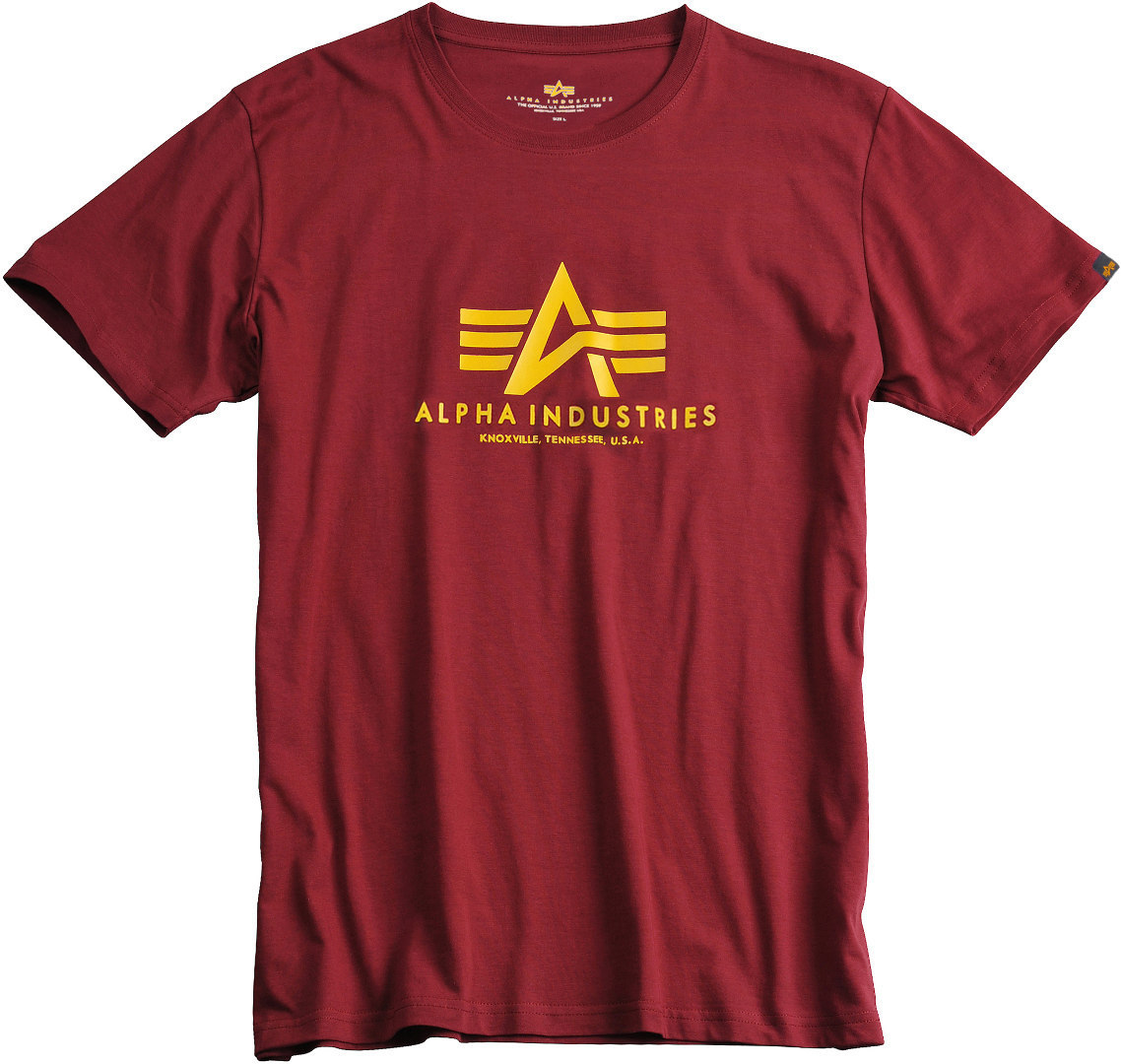 Alpha Industries Basic T-Shirt, röd, storlek XS
