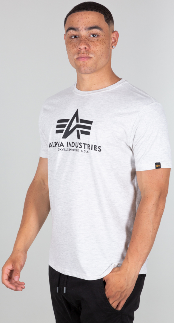 Alpha Industries Basic T-Shirt, schwarz-weiss, Größe S, schwarz-weiss, Größe S