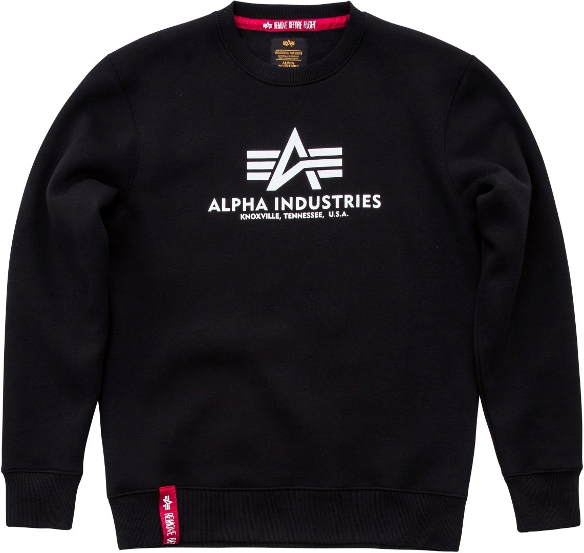 Image of Alpha Industries Basic Felpa, nero, dimensione L