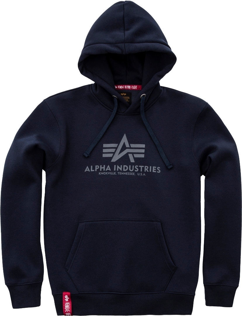 Alpha Industries Basic Hoodie, blå, storlek XL