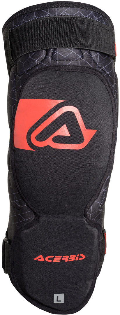 Acerbis Soft Knee Protectors, black-red, black-red, Size One Size