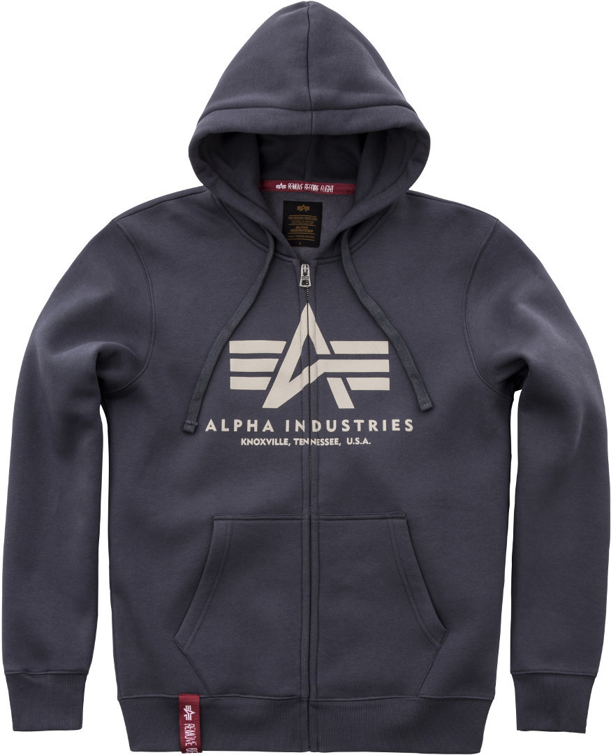 Alpha Industries Basic Zip Hoodie, grau, Größe S, grau, Größe S
