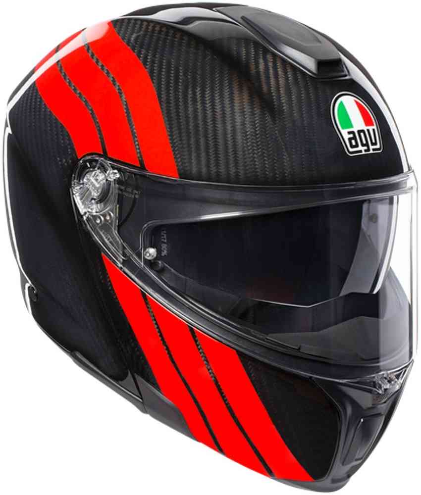 AGV Sportmodular PLK Stripes Carbon helm