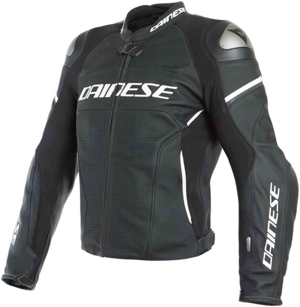 Dainese Racing 3 D-Air® Airbag Jaqueta de cuir de motociclisme perforada