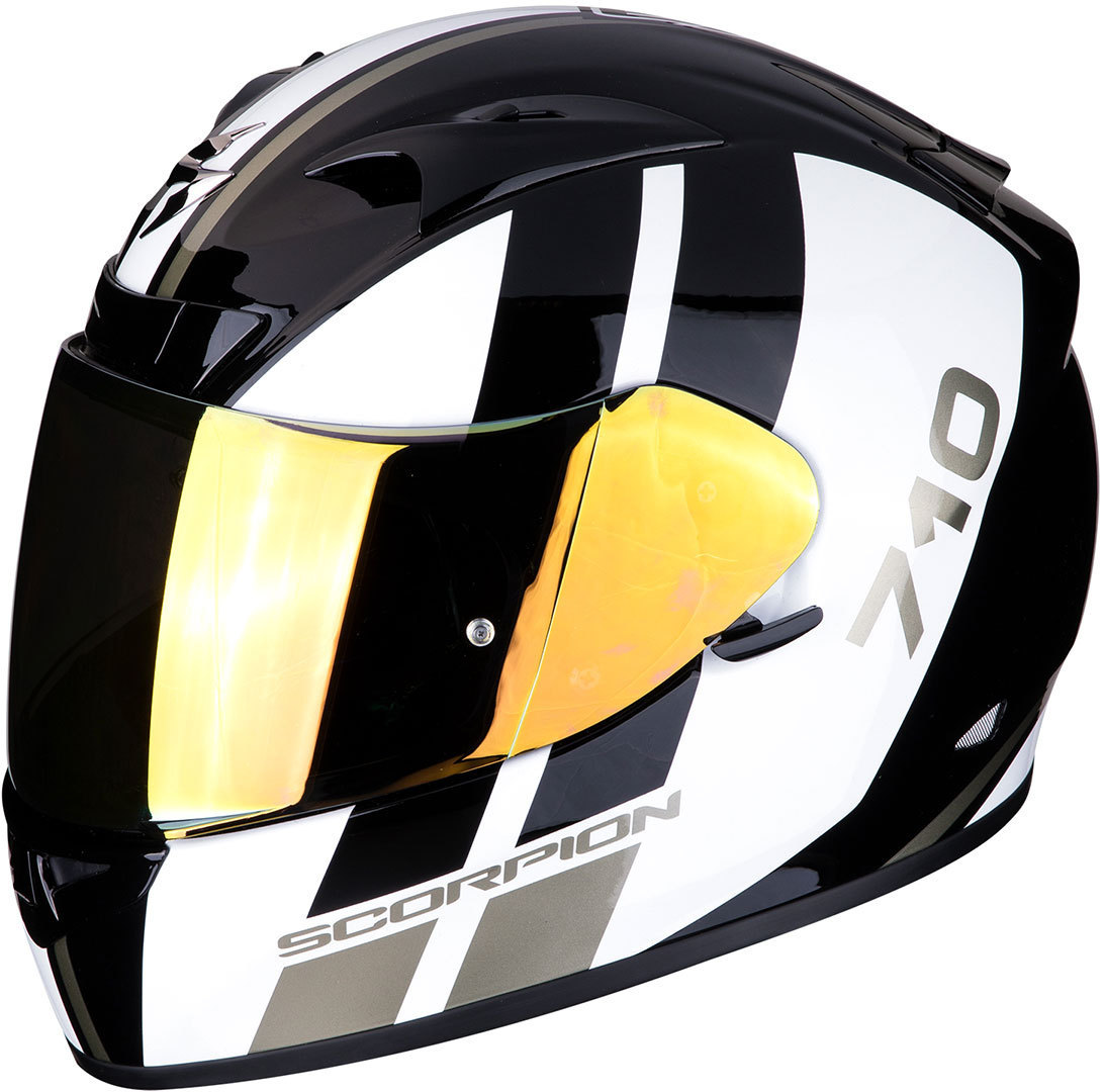 Scorpion Exo 710 Air GT Helmet, black-white-gold, Size 2XL, 2XL Black White Gold unisex