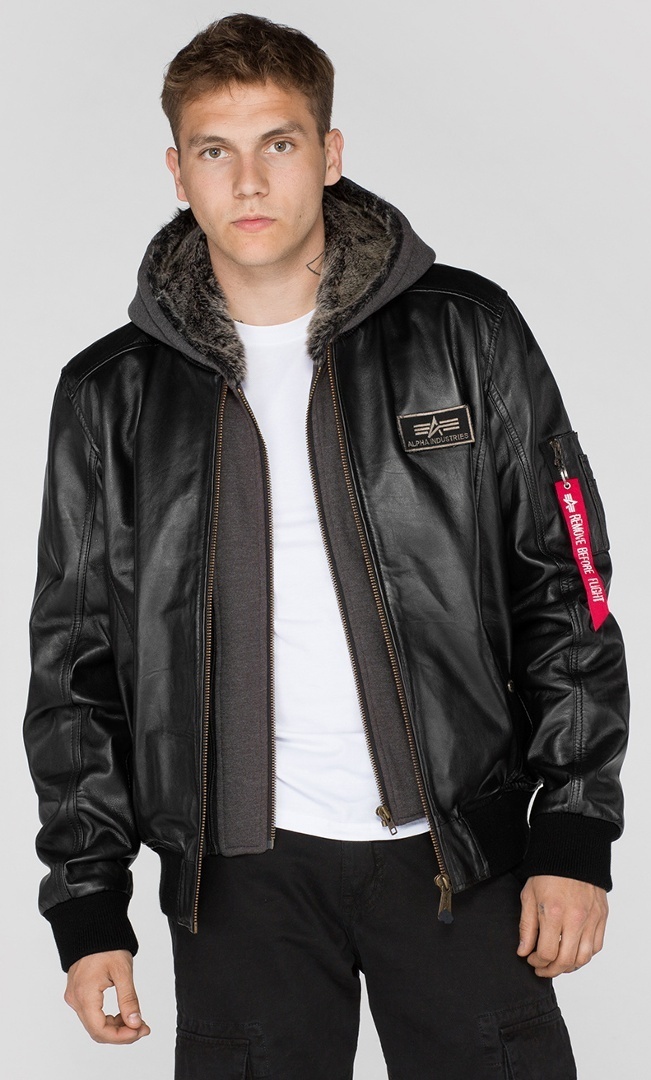 Alpha Industries MA 1 D Tec Leather Jacket buy cheap FC Moto