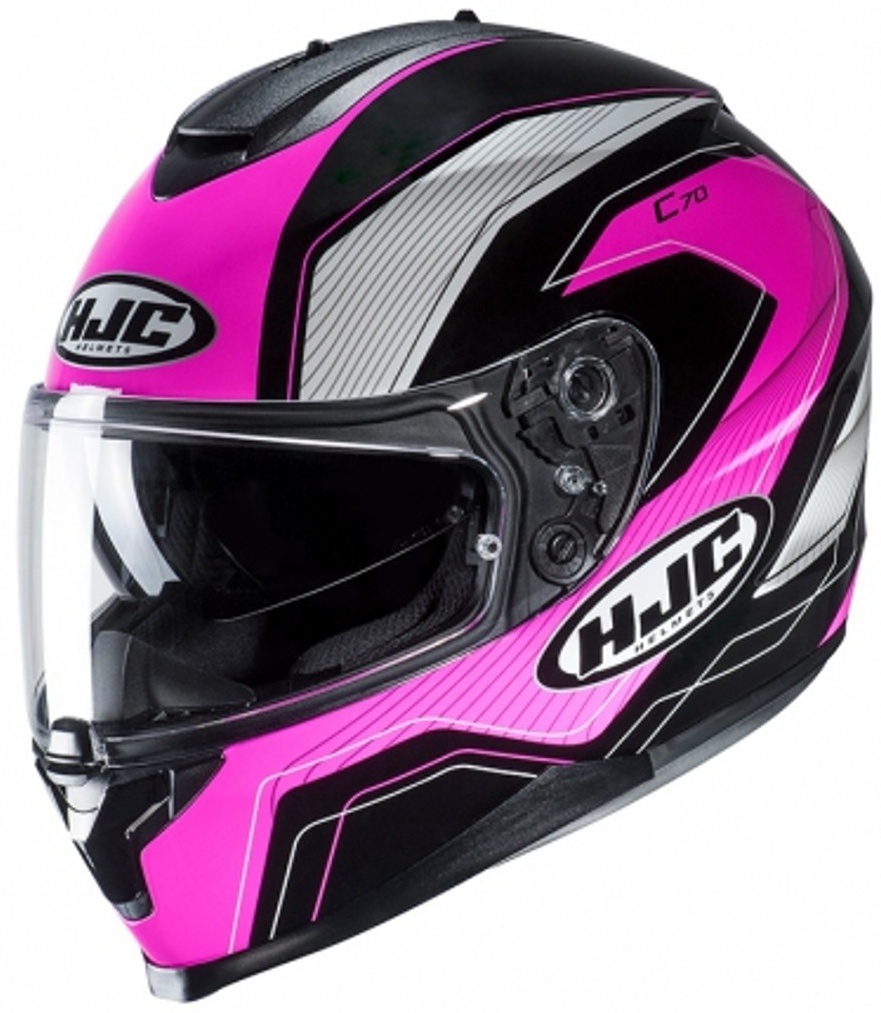 HJC C70 Lianto helm, zwart-pink, afmeting XS