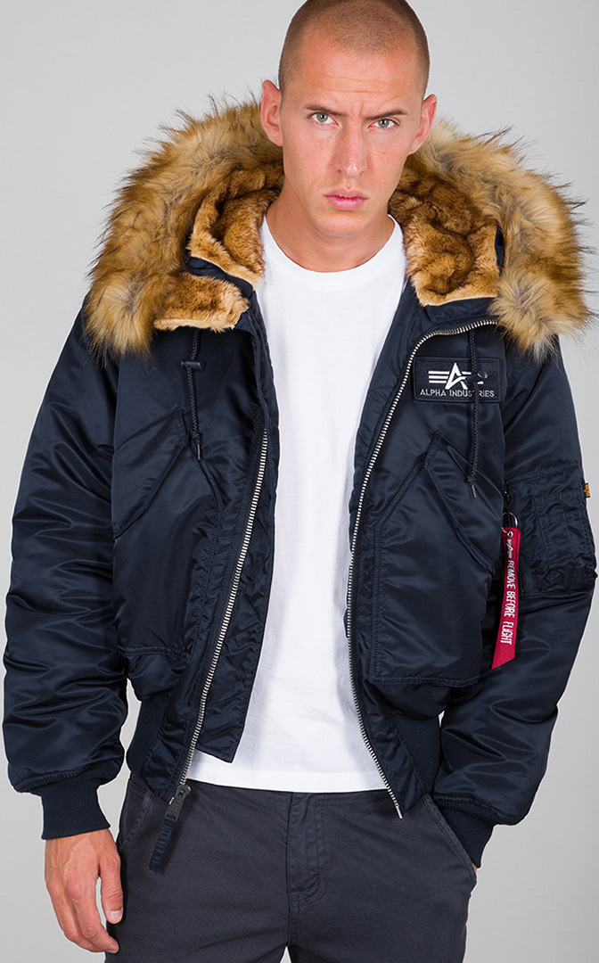 Alpha Industries 45P Hooded Custom Jacke, blau, Größe M, blau, Größe M