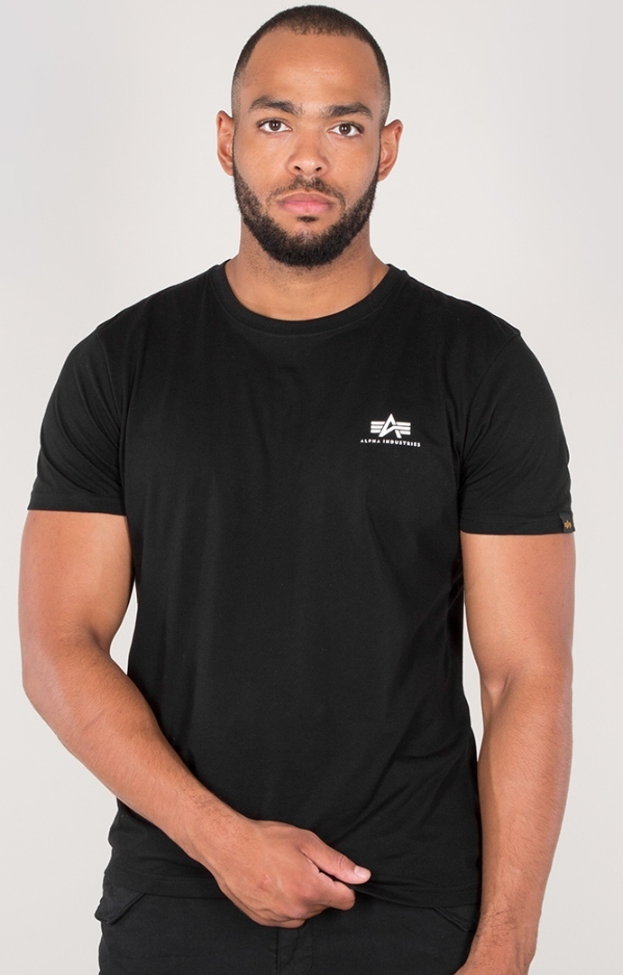 Image of Alpha Industries Basic T Small Logo T-shirt, nero, dimensione 3XL