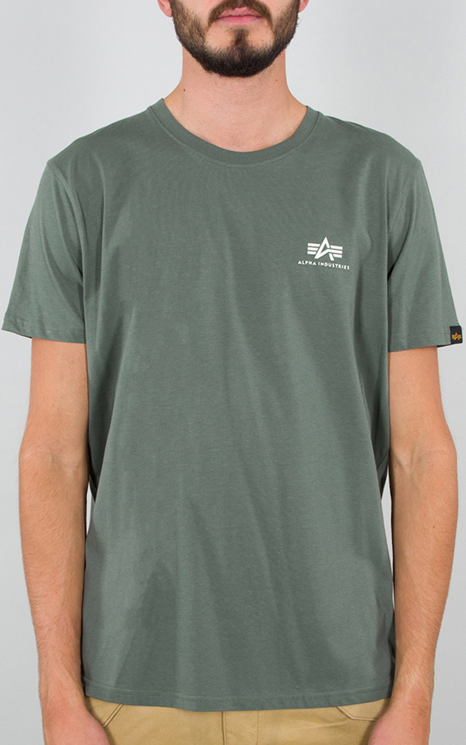 Alpha Industries Basic T Small Logo T-Shirt, grön, storlek 3XL