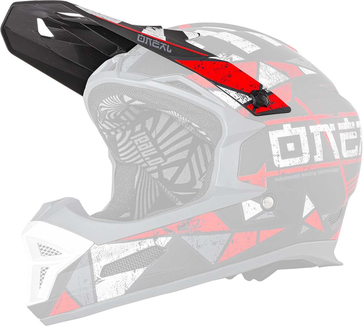 Oneal Fury RL Zen Visiere Caschi, rosso