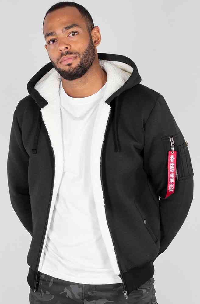 alpha industries zip hoodie