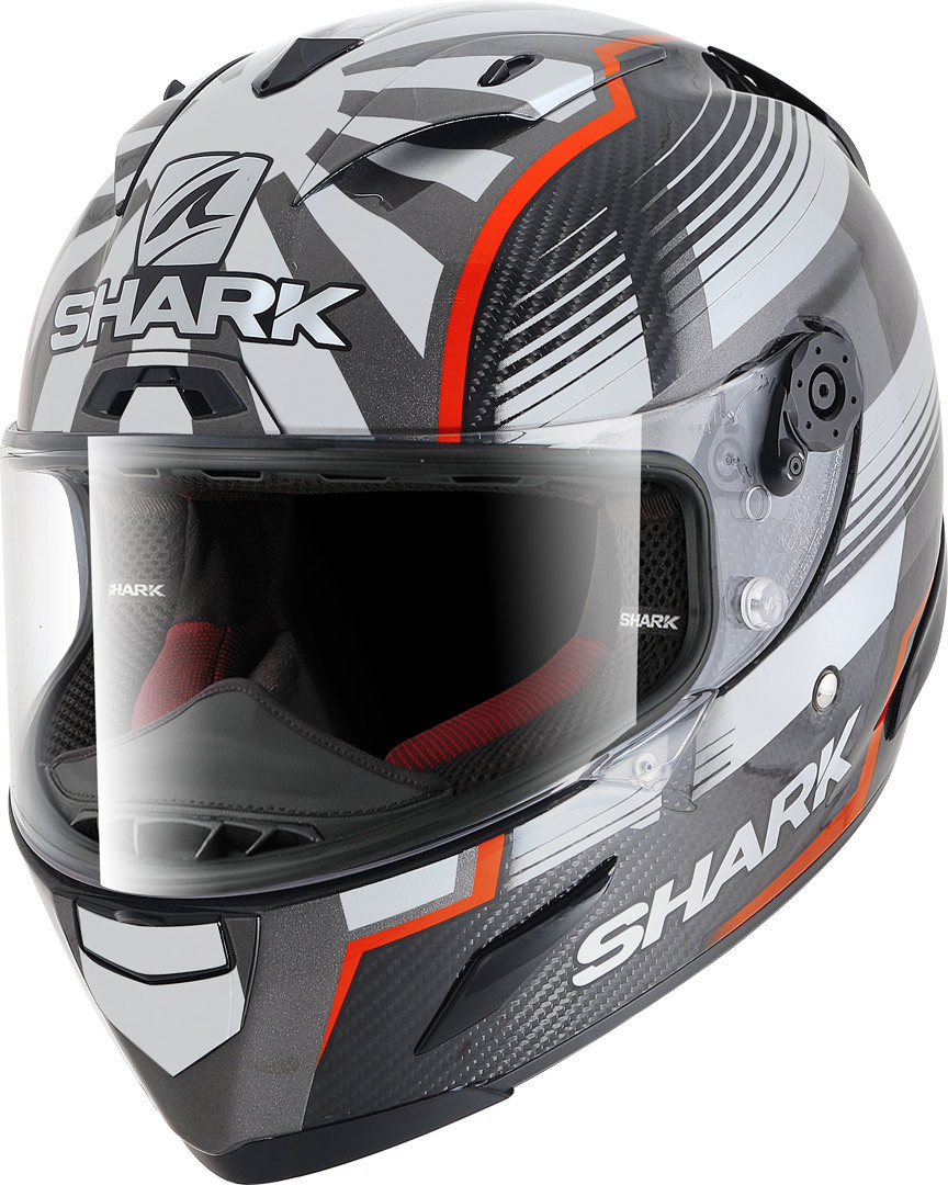 Shark Race-R Pro Carbon Replica Zarco Malaysian GP Helmet, grey-white, Size XS, grey-white, Size XS