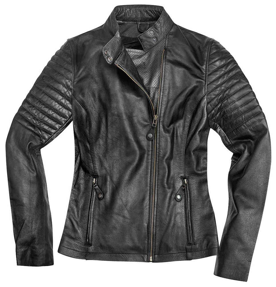 Black-Cafe London Shona Ladies Motorcycle Leather Jacket