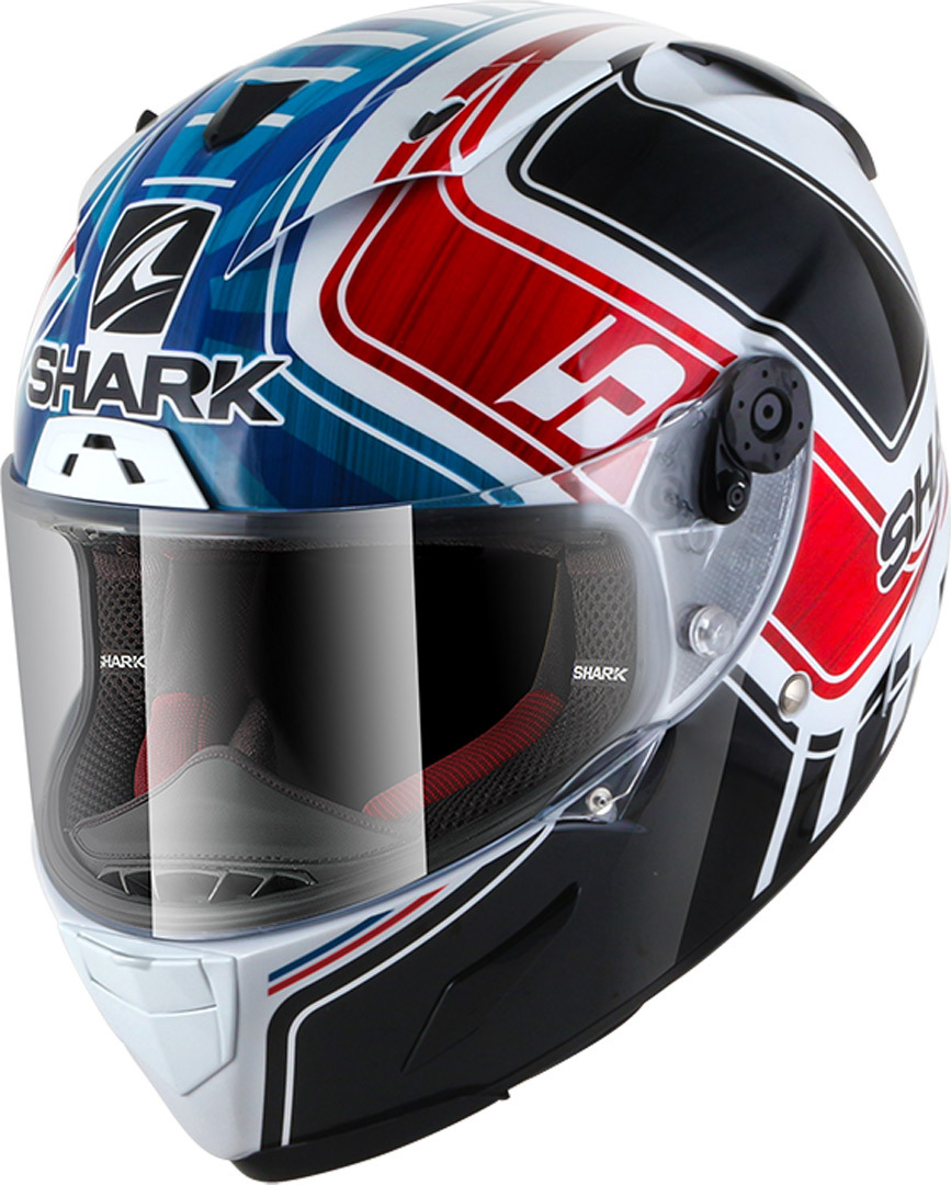 Image of Shark Race-R Pro Replica Zarco GP DE France Helmet Casco, nero-bianco, dimensione XS