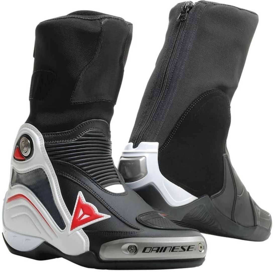 Dainese Axial D1 MC-stövlar, svart-vit-röd, storlek 40