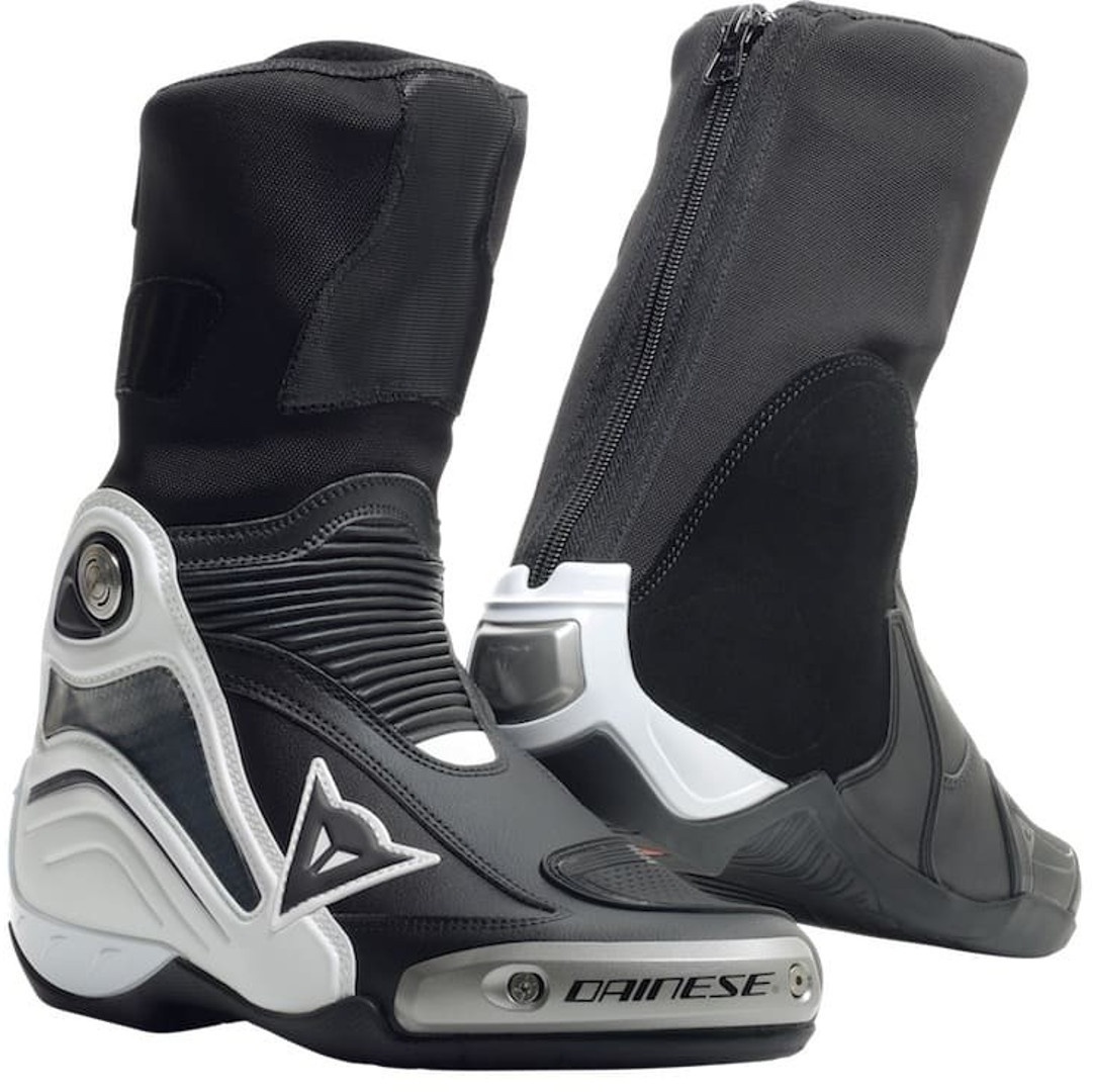 Dainese Axial D1 MC-stövlar, svart-vit, storlek 40