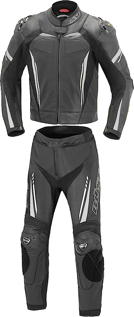 Büse Imola Two Piece Motorcycle Leather Suit, black-white, Size 48, black-white, Size 48