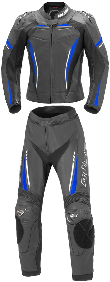Büse Imola Two Piece Ladies Motorcycle Leather Suit, black-blue, Size 40 for Women, black-blue, Size 40 for Women