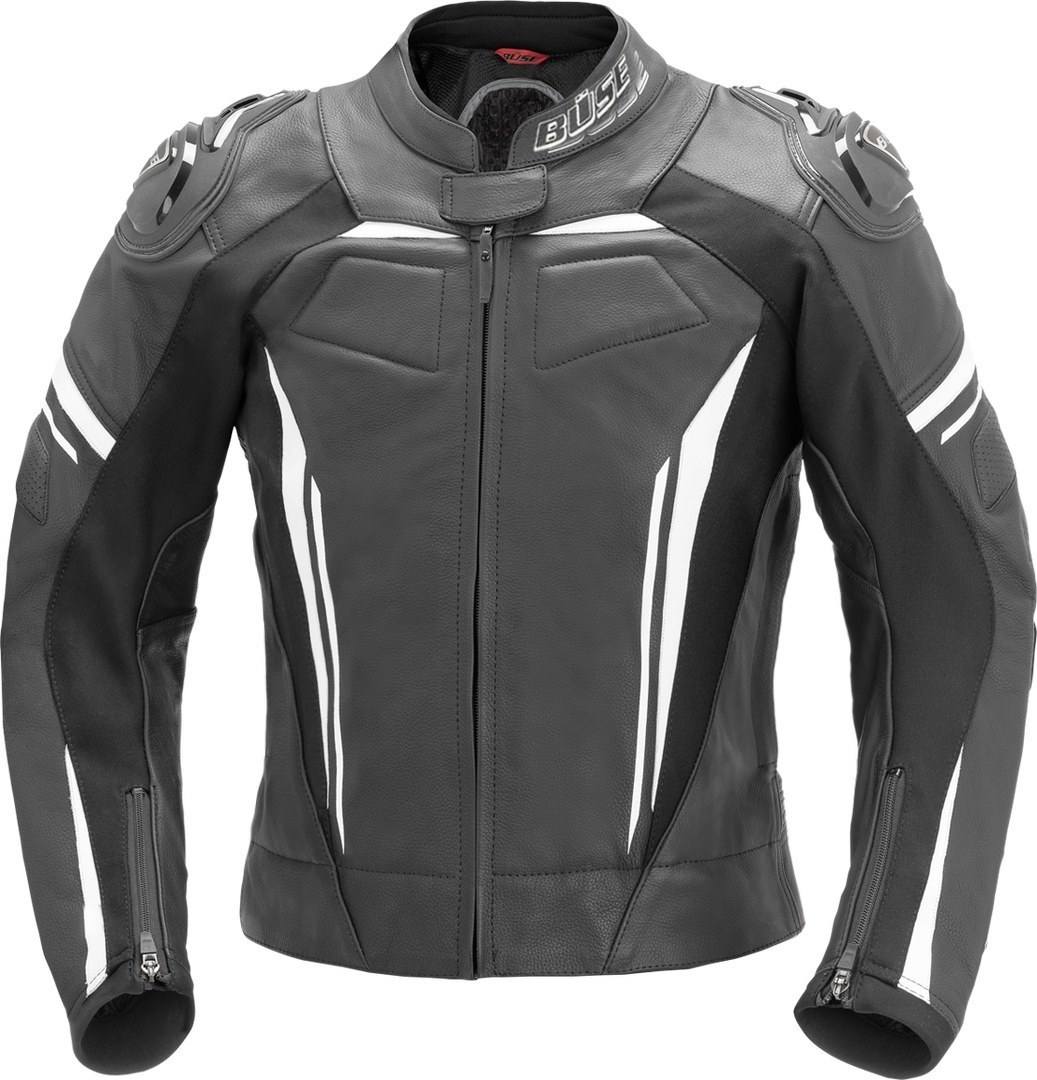 Büse Imola Ladies Motorcycle Leather Jacket, black-white, Size 34 for Women, black-white, Size 34 for Women