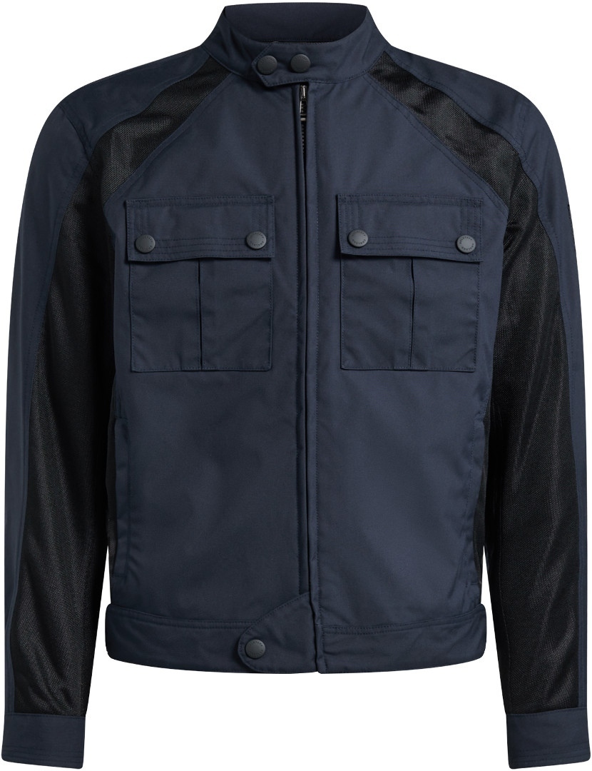 Belstaff Temple Motorcycle Textile Jacket, black-blue, Size S, black-blue, Size S